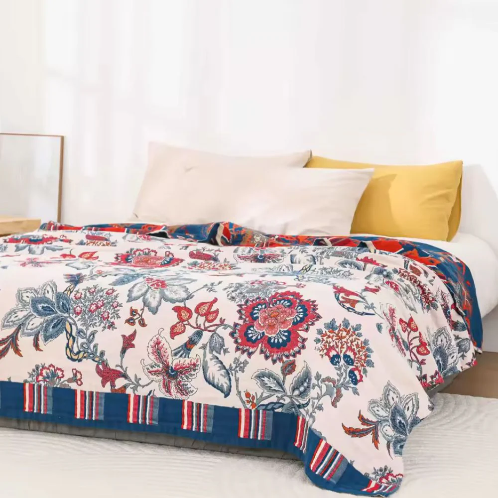 Retro Botanica Bliss Cotton Blanket - Image 3