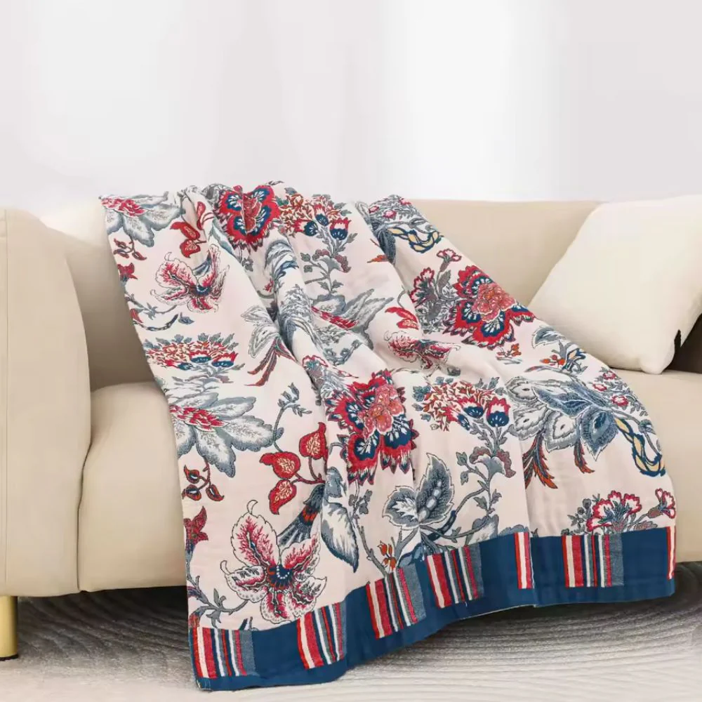 Retro Botanica Bliss Cotton Blanket - Image 5