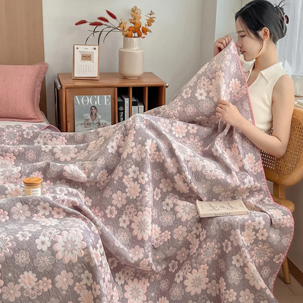 Reverie Floral Cotton Gauze Blanket - Image 7