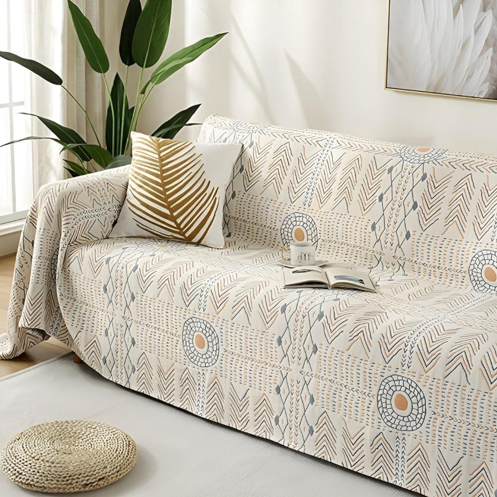 Reversible Chic Cotton Throw Blanket - Image 2