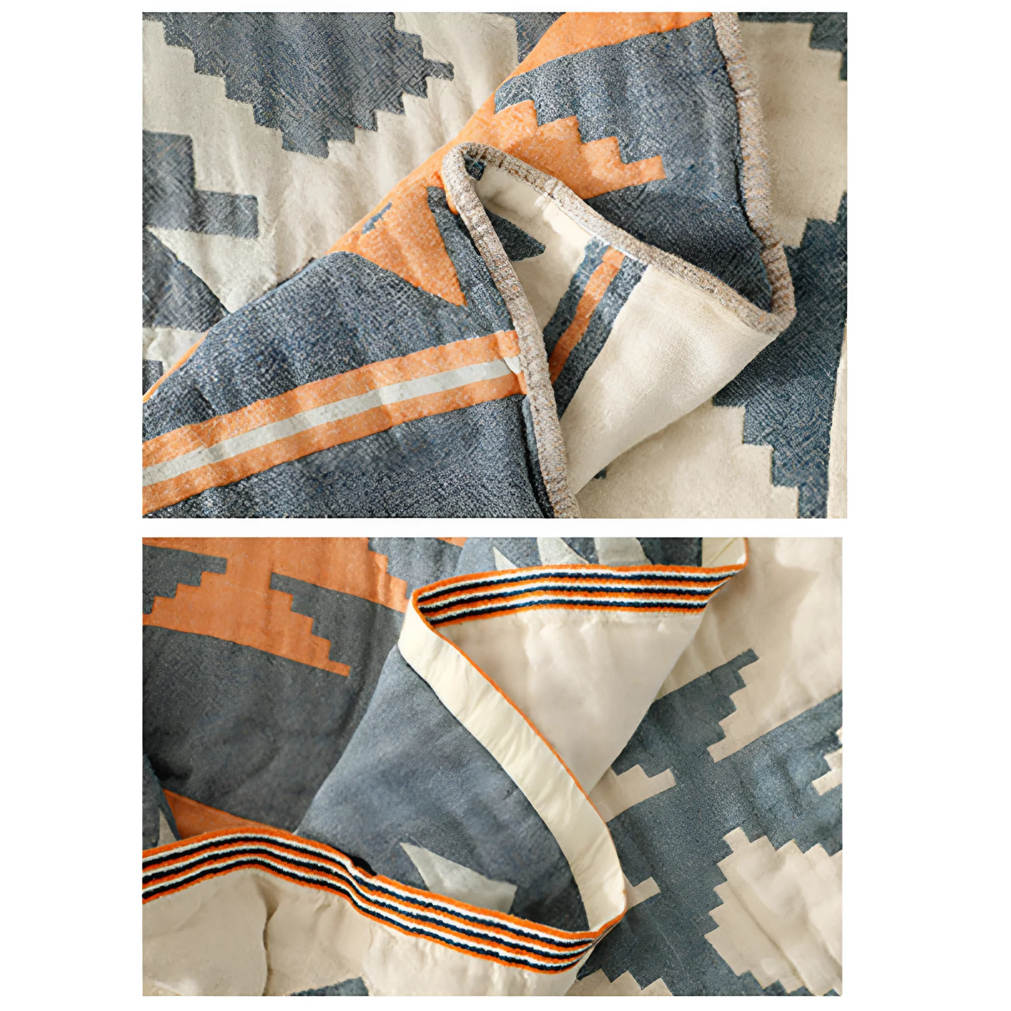 Reversible Geometric Blanket Sofa Cover - Image 7