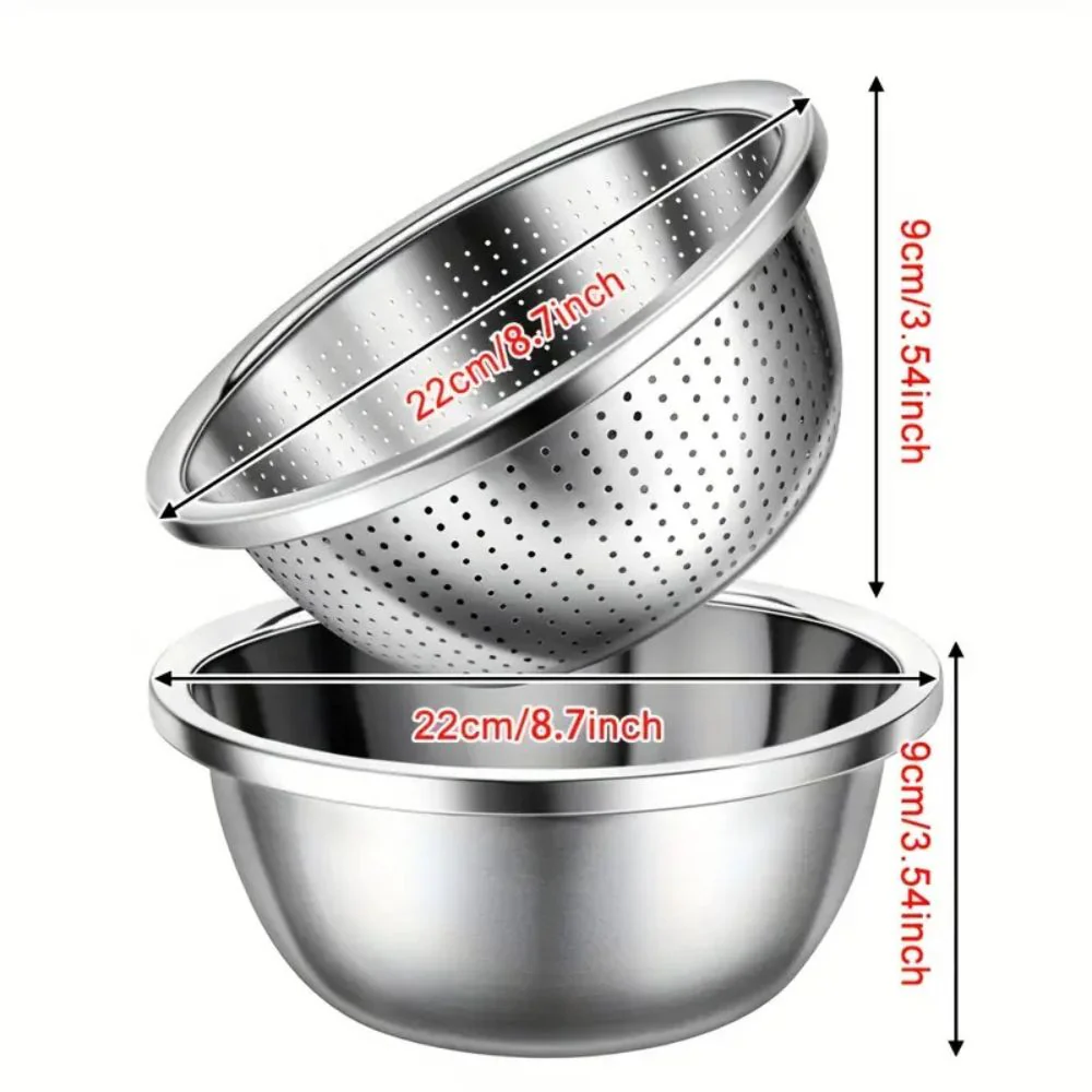 Rinse Mix Stainless Colander Duo Set - Image 7