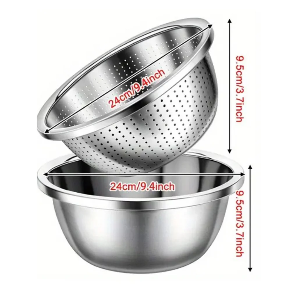 Rinse Mix Stainless Colander Duo Set - Image 8