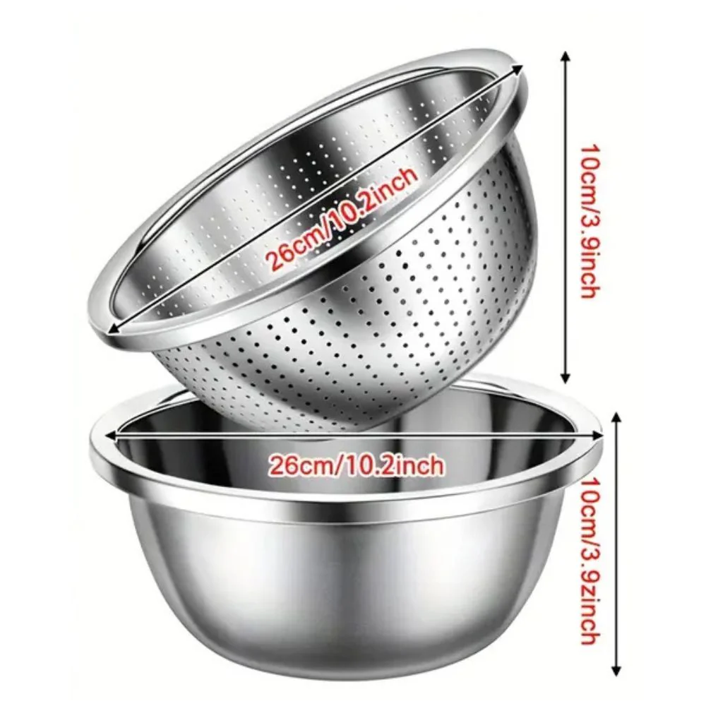 Rinse Mix Stainless Colander Duo Set - Image 9