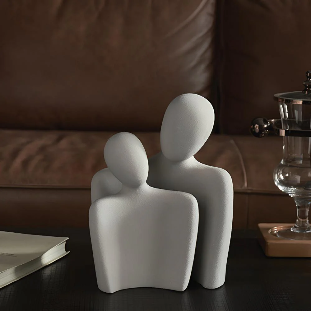 Romantic Couple Ceramic Sculpture - Image 5