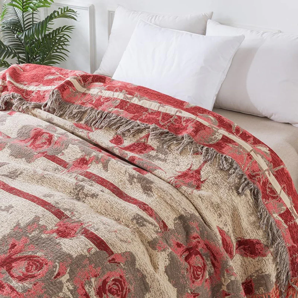 Rosewood Grace Throw Cotton Blanket - Image 4