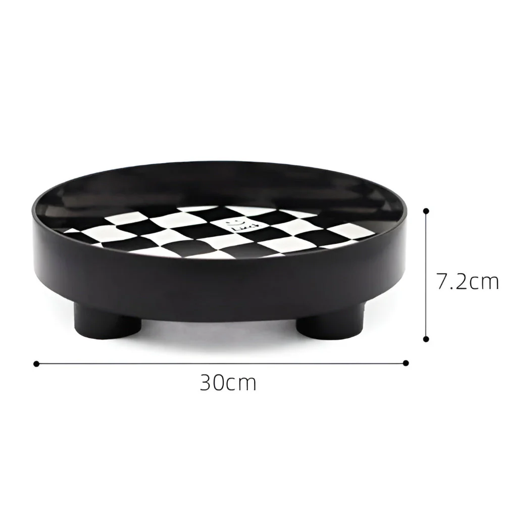 Round Checkerboard Storage Tray - Image 9