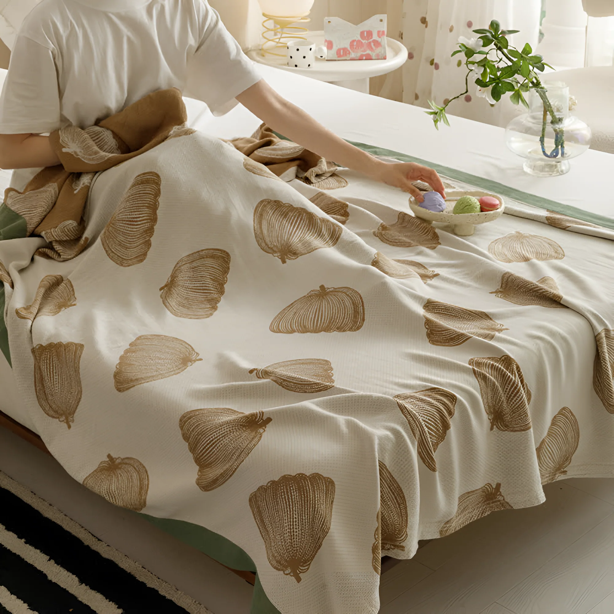 Rural Pumpkin Bamboo Fiber Blanket - Image 2