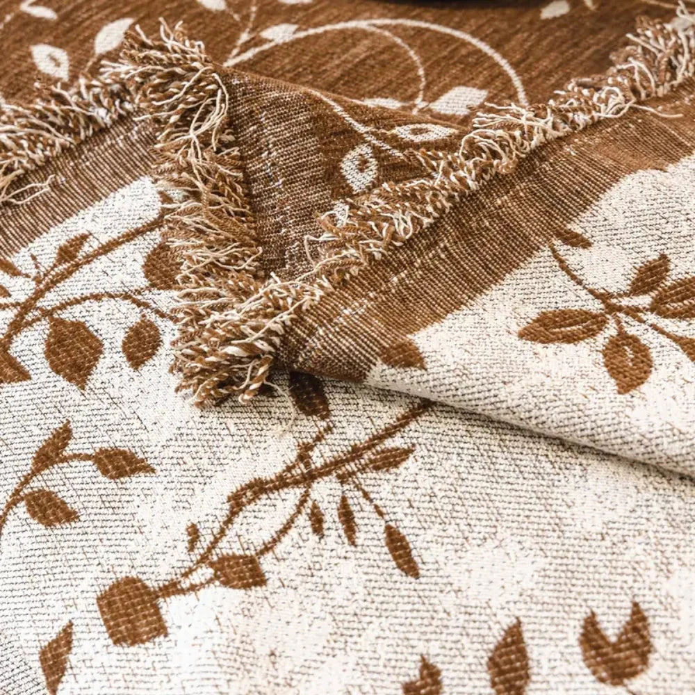 Rustic Blossom Ivory Floral Sofa Cover - Image 5
