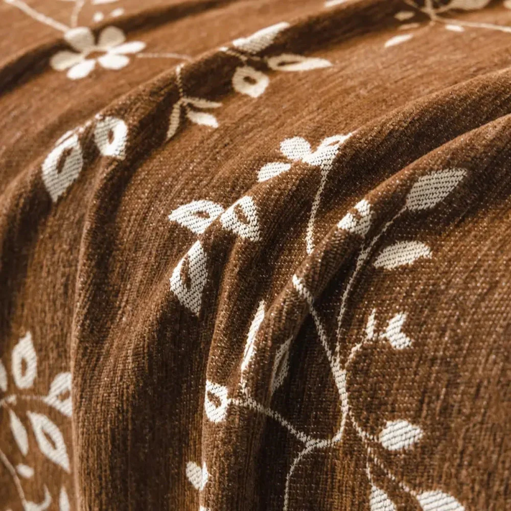 Rustic Blossom Ivory Floral Sofa Cover - Image 6