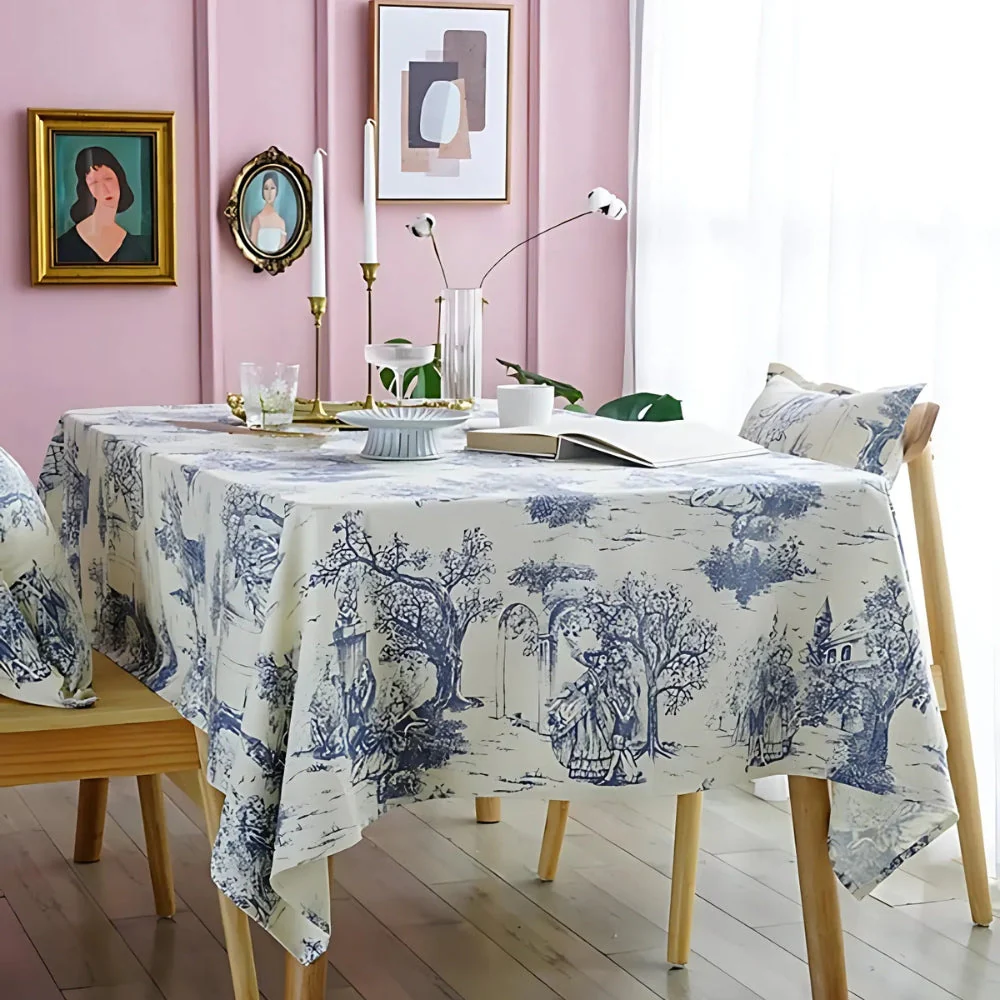 Rustic Ink-Style Print Table Cloth - Image 2