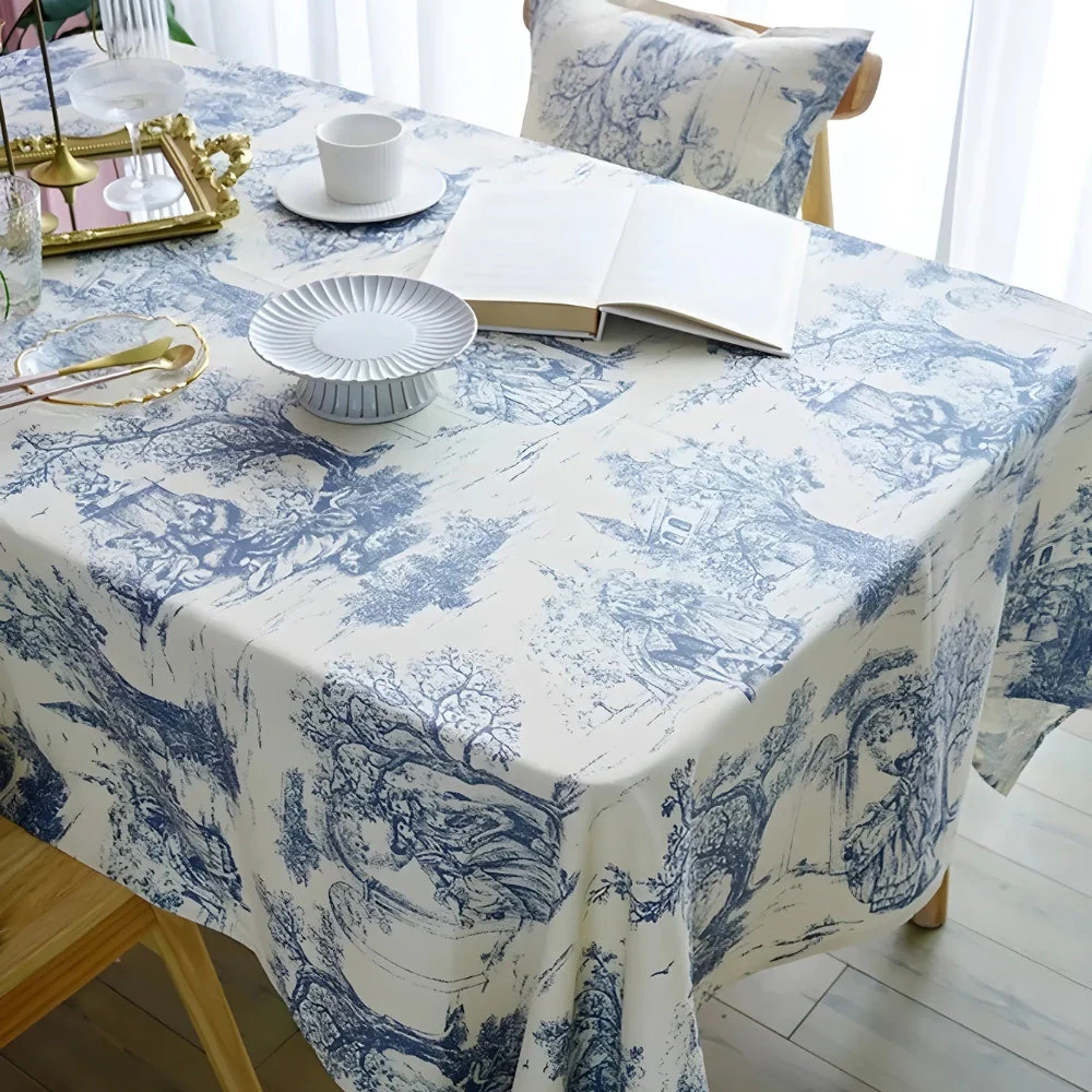 Rustic Ink-Style Print Table Cloth - Image 5