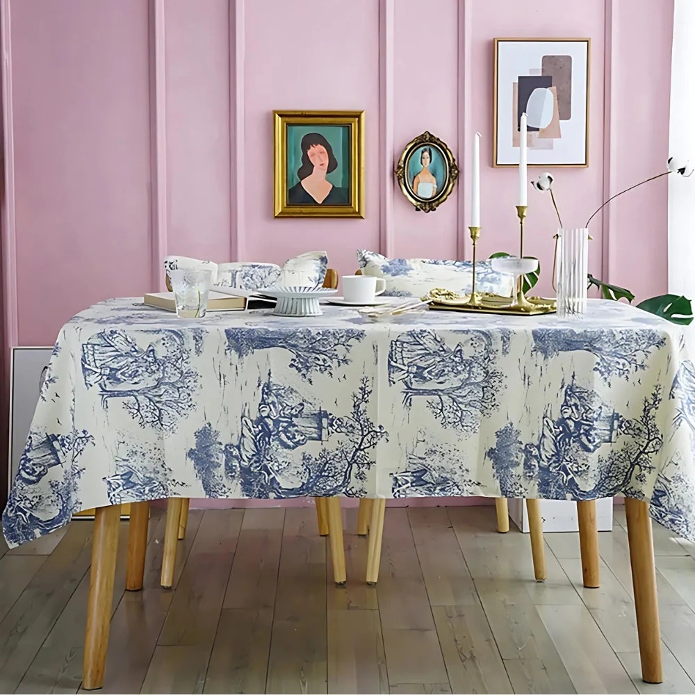 Rustic Ink-Style Print Table Cloth - Image 6
