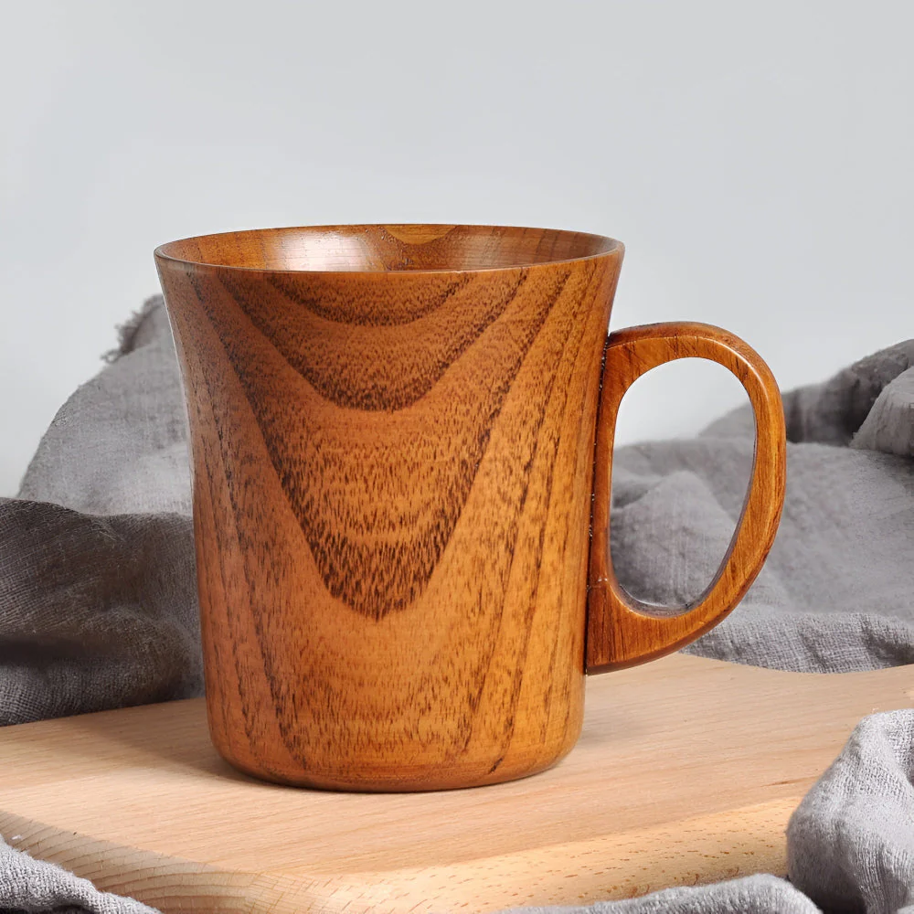 Rustic Japanese Style Wooden Mug - Image 4