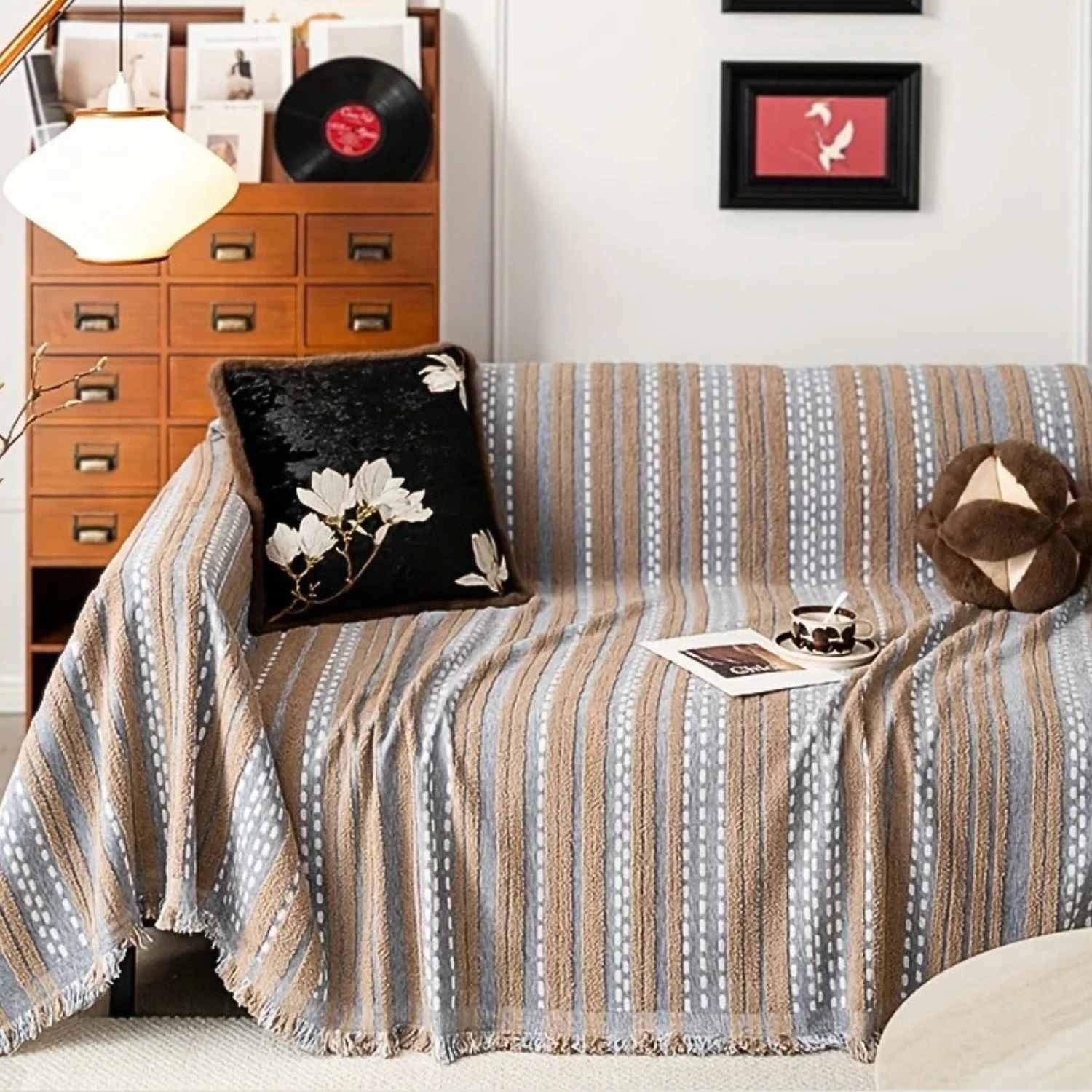 Sahara Style Plush Boho Sofa Cover Blanket - Image 4