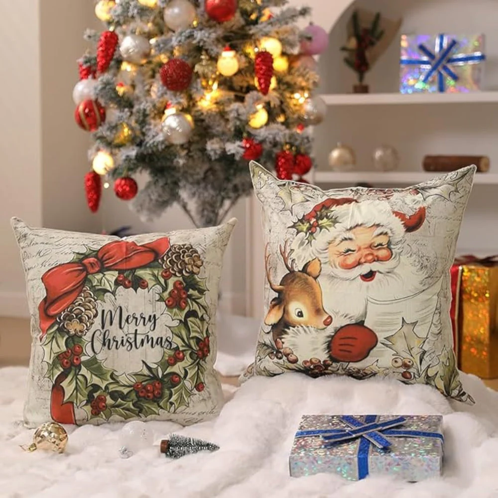 Santa's Charm Farmhouse Cushion Cover - Image 8