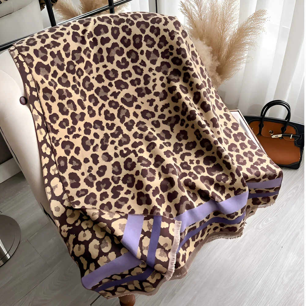 Savanna Style Wool Blend Shawl Scarf - Image 5