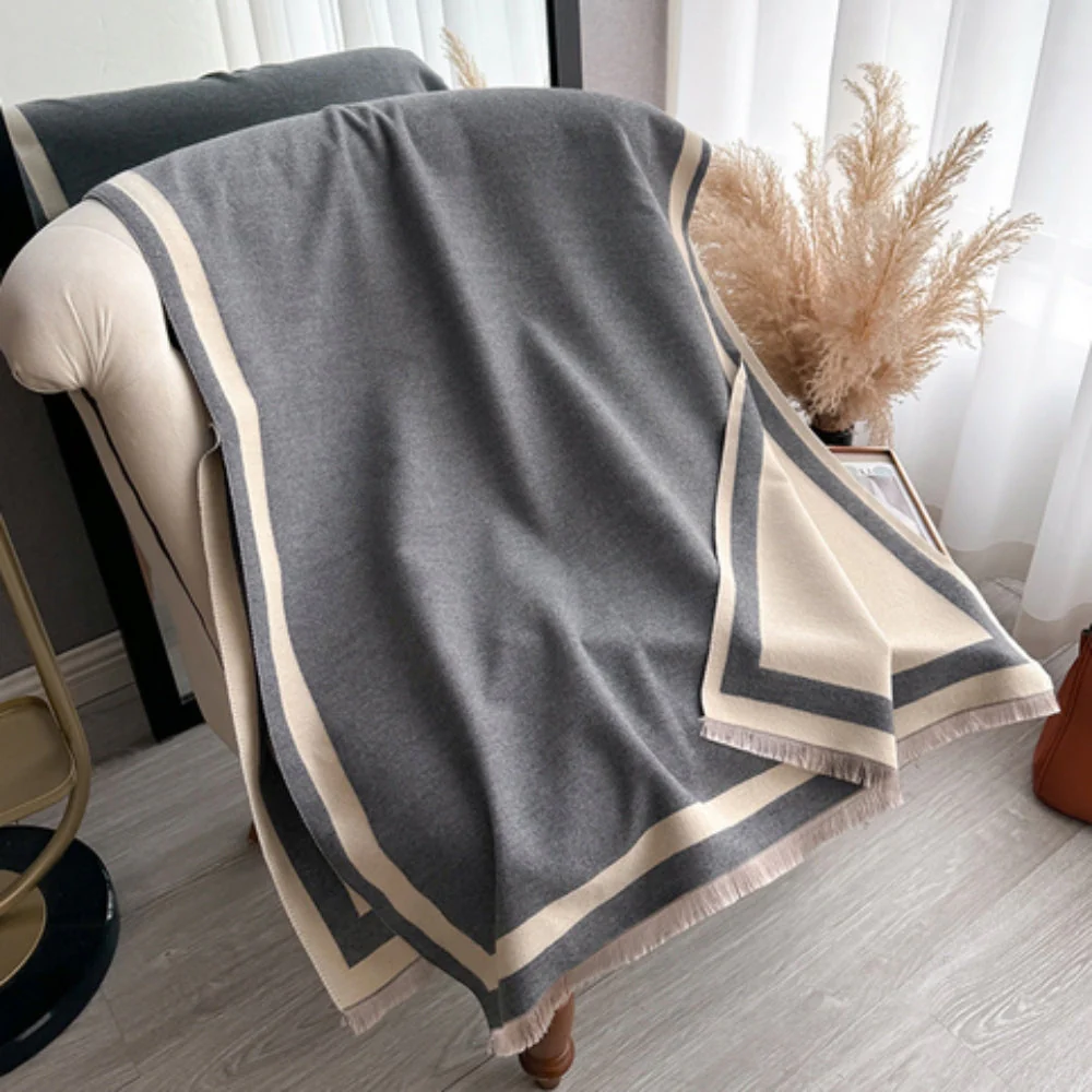 Savéra Striped Double-Sided Poncho Scarf - Image 3