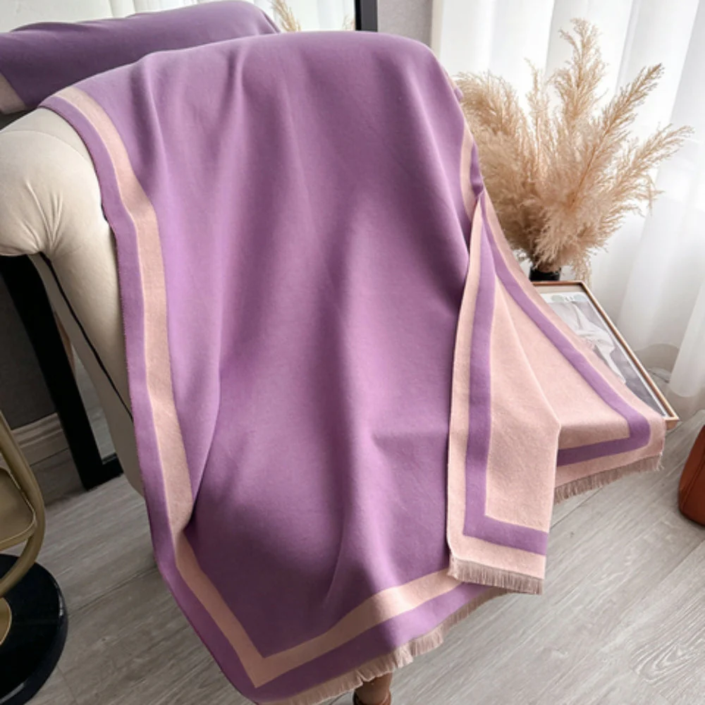 Savéra Striped Double-Sided Poncho Scarf - Image 5