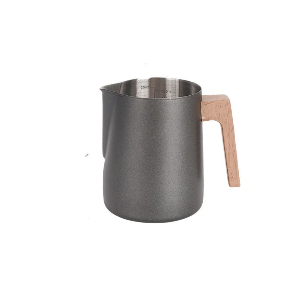 Scandinavian Wood Handle Stainless Milk Pitcher - Image 7