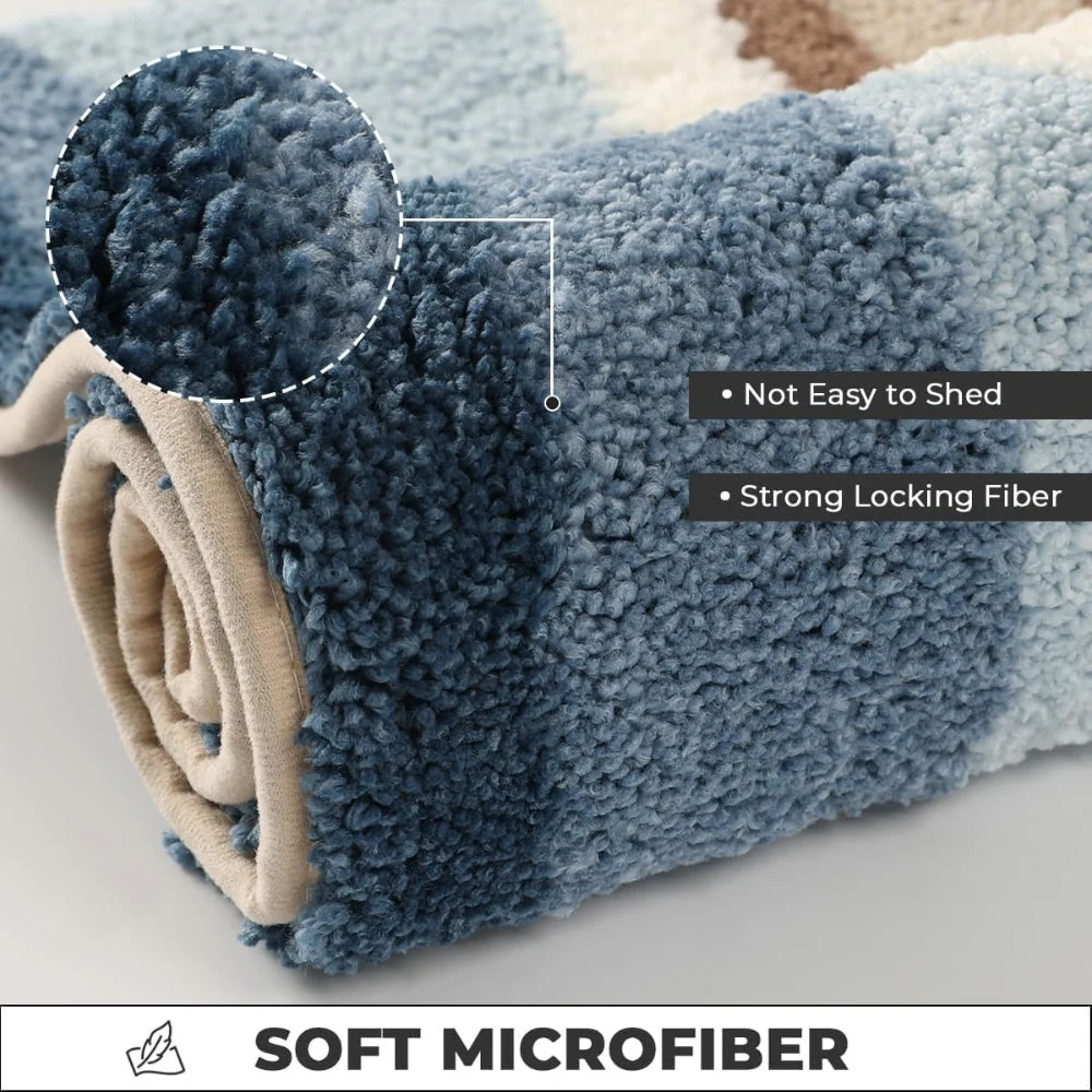 Seaside Footprint Pattern Bath Mat - Image 6