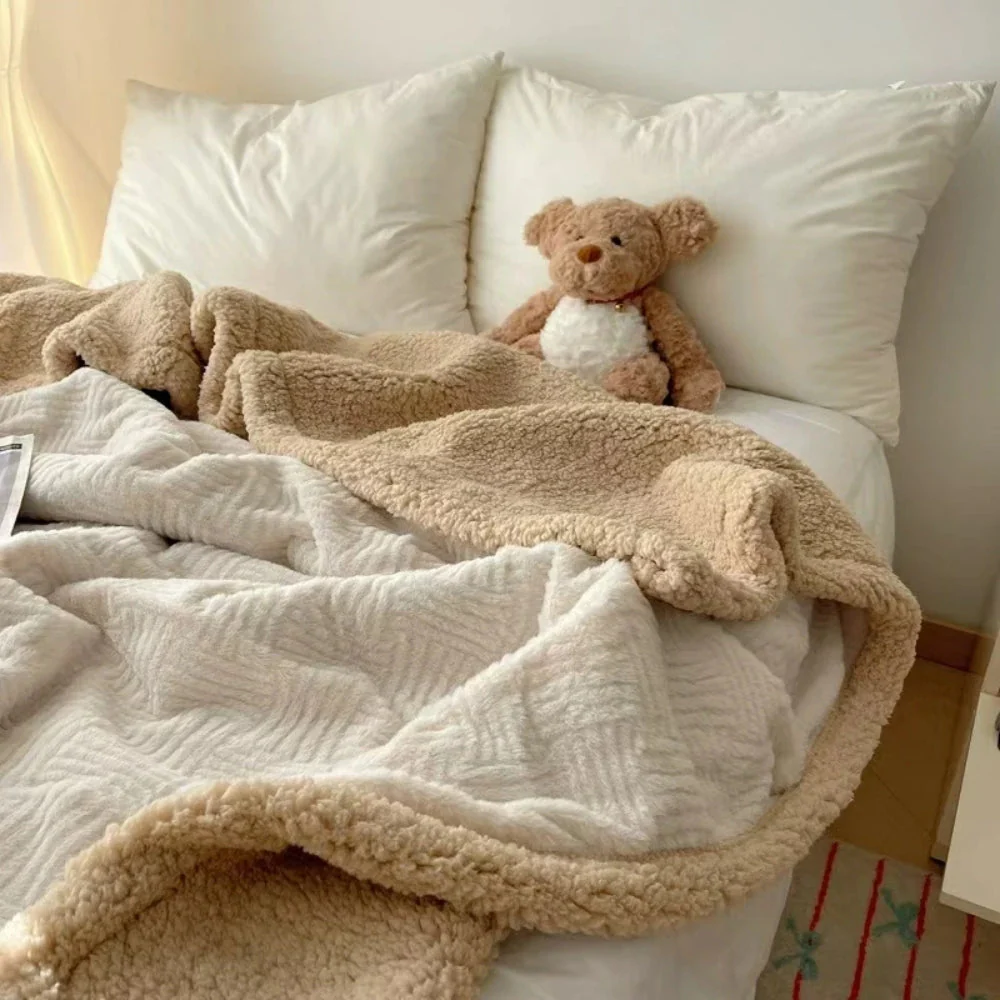 Seraphina Soft Jacquard Rabbit Plush Blanket - Image 2
