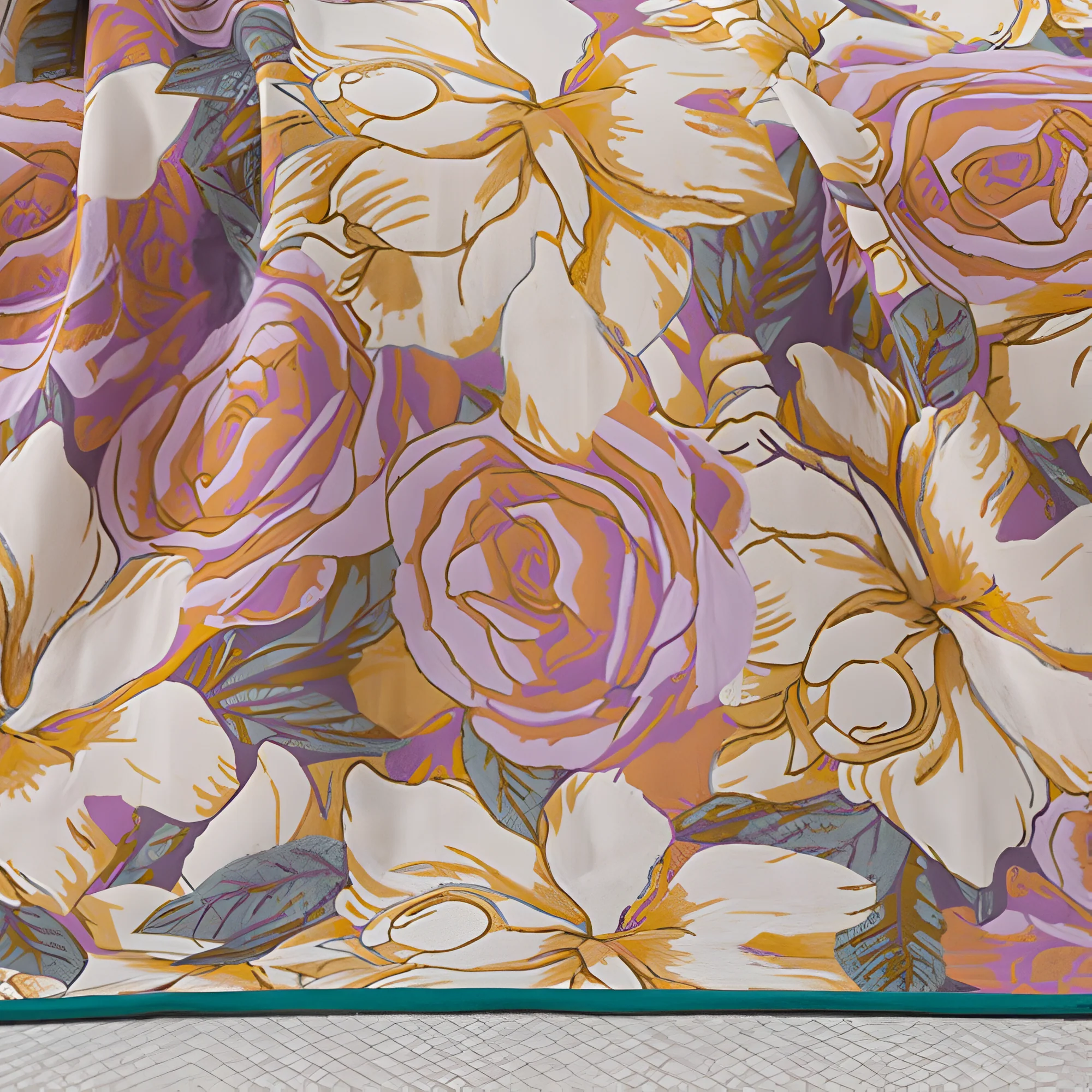 Serene Rose Cotton Bath Towel - Image 4