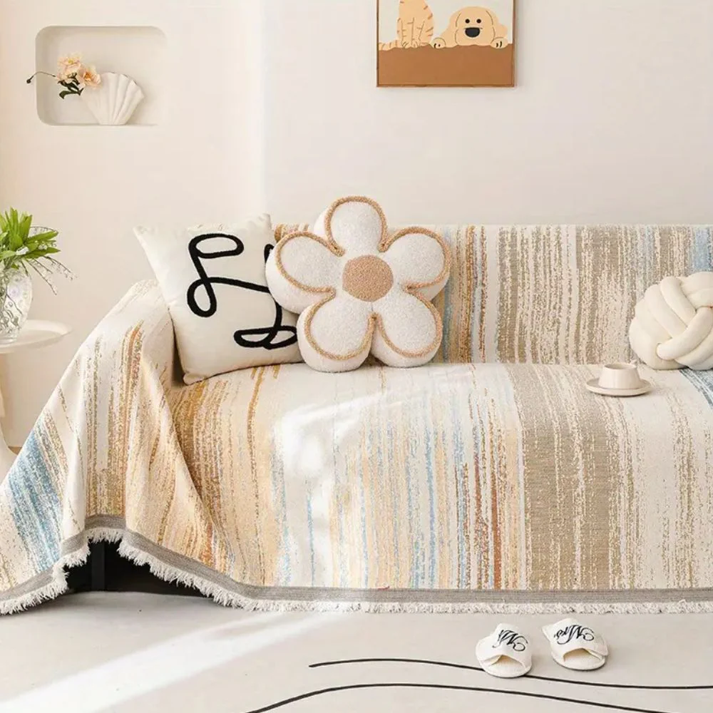 Serene Stripes Sofa Cover - Image 2