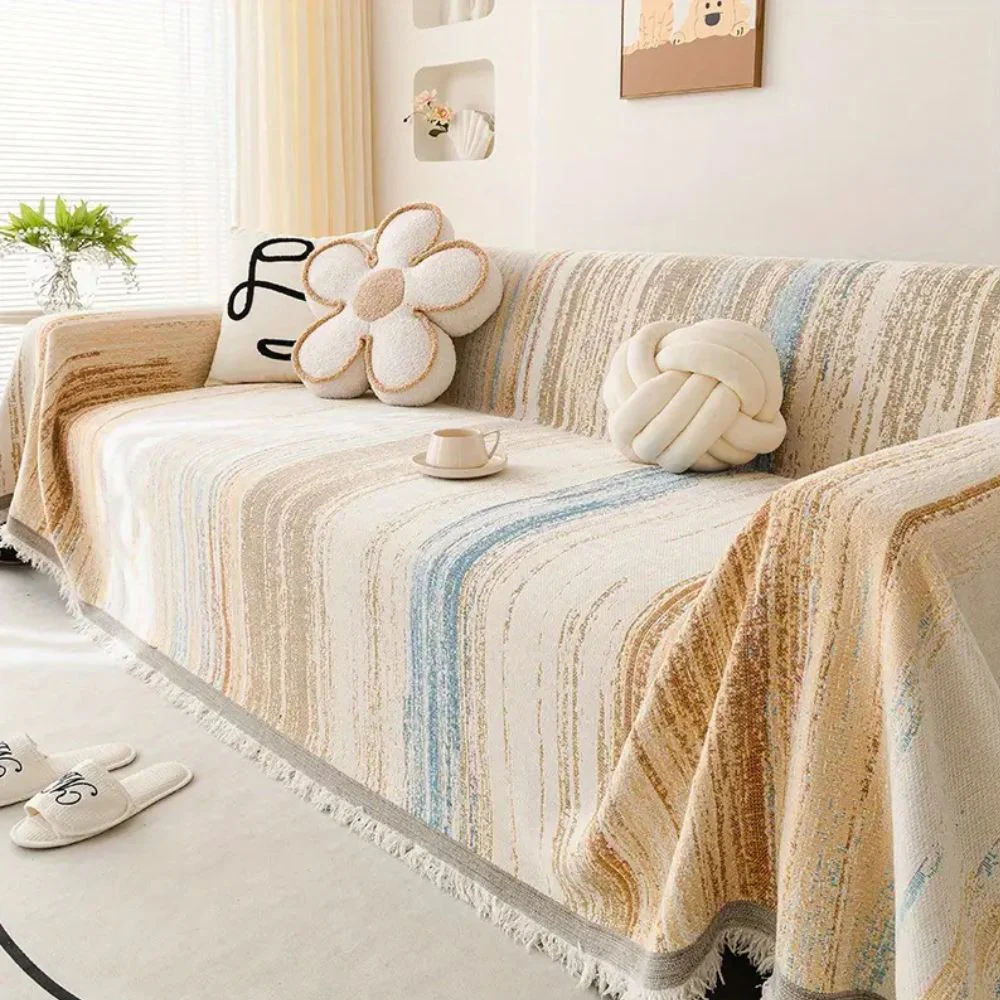 Serene Stripes Sofa Cover - Image 5