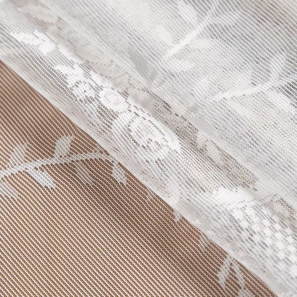 Sheer Lace Round Floral Tablecloth - Image 10