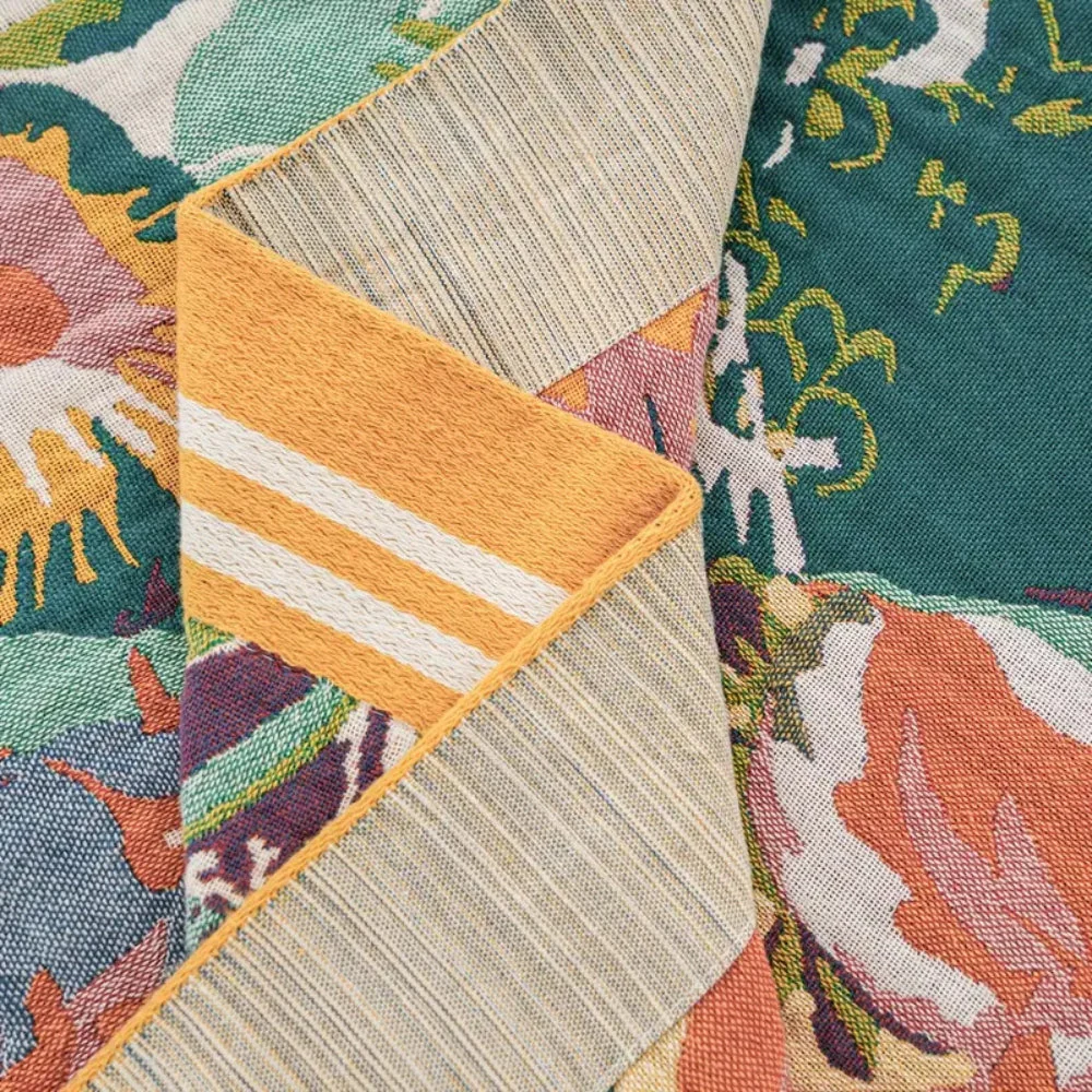 Sienna Floral Bloom Cotton Blanket - Image 2
