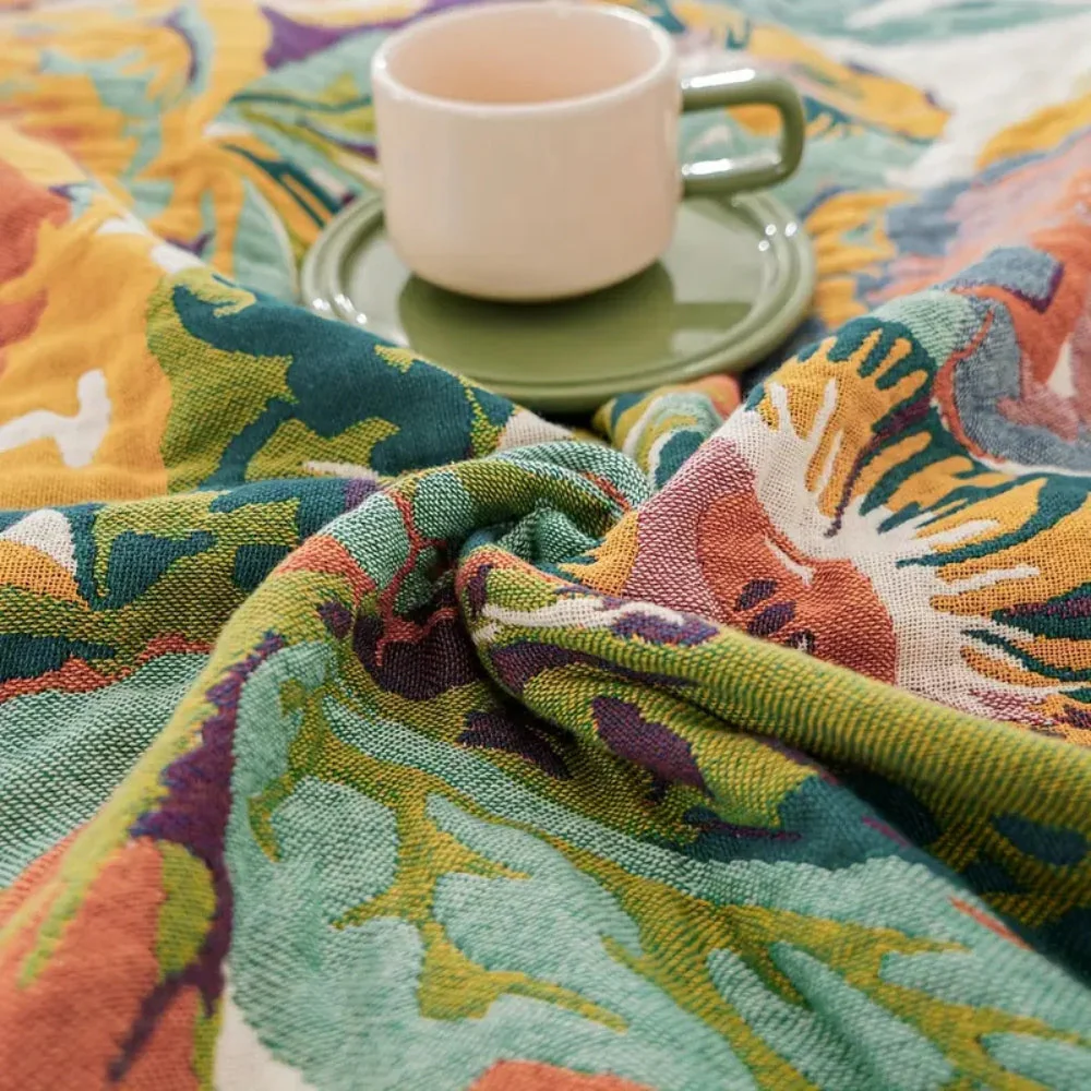 Sienna Floral Bloom Cotton Blanket - Image 4