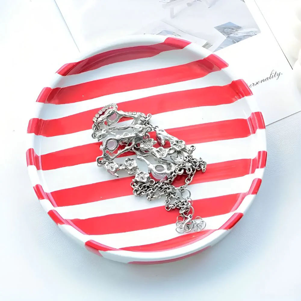 Silva Ceramic Stripe Jewelry Tray - Image 8