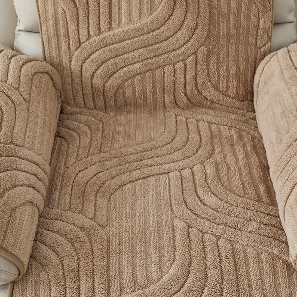 Silven Plush Thickened Anti-Slip Recliner Sofa Cover - Image 8