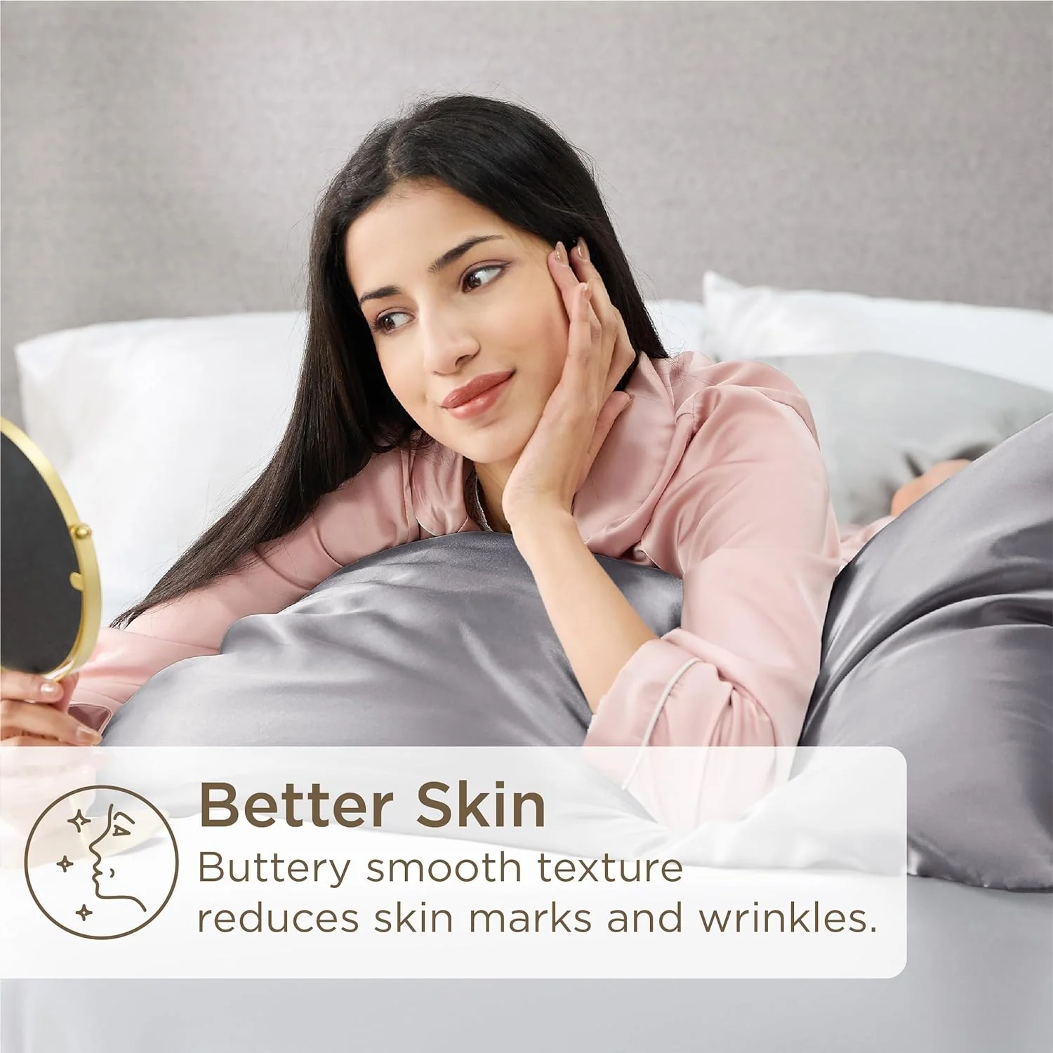Skin Recovering Mulberry Silk Pillowcase - Twin Pack - Image 3