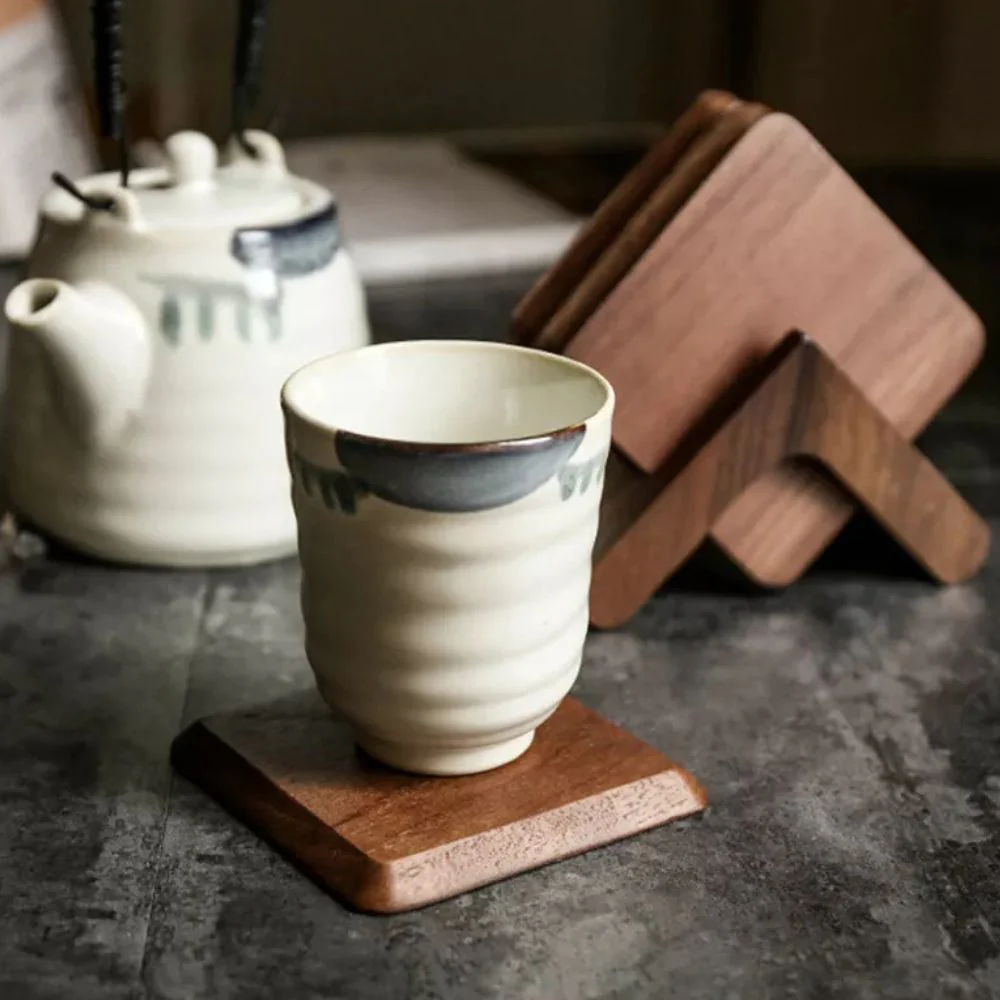 Sleek Stack Wooden Coaster Set | 6pcs - Image 5
