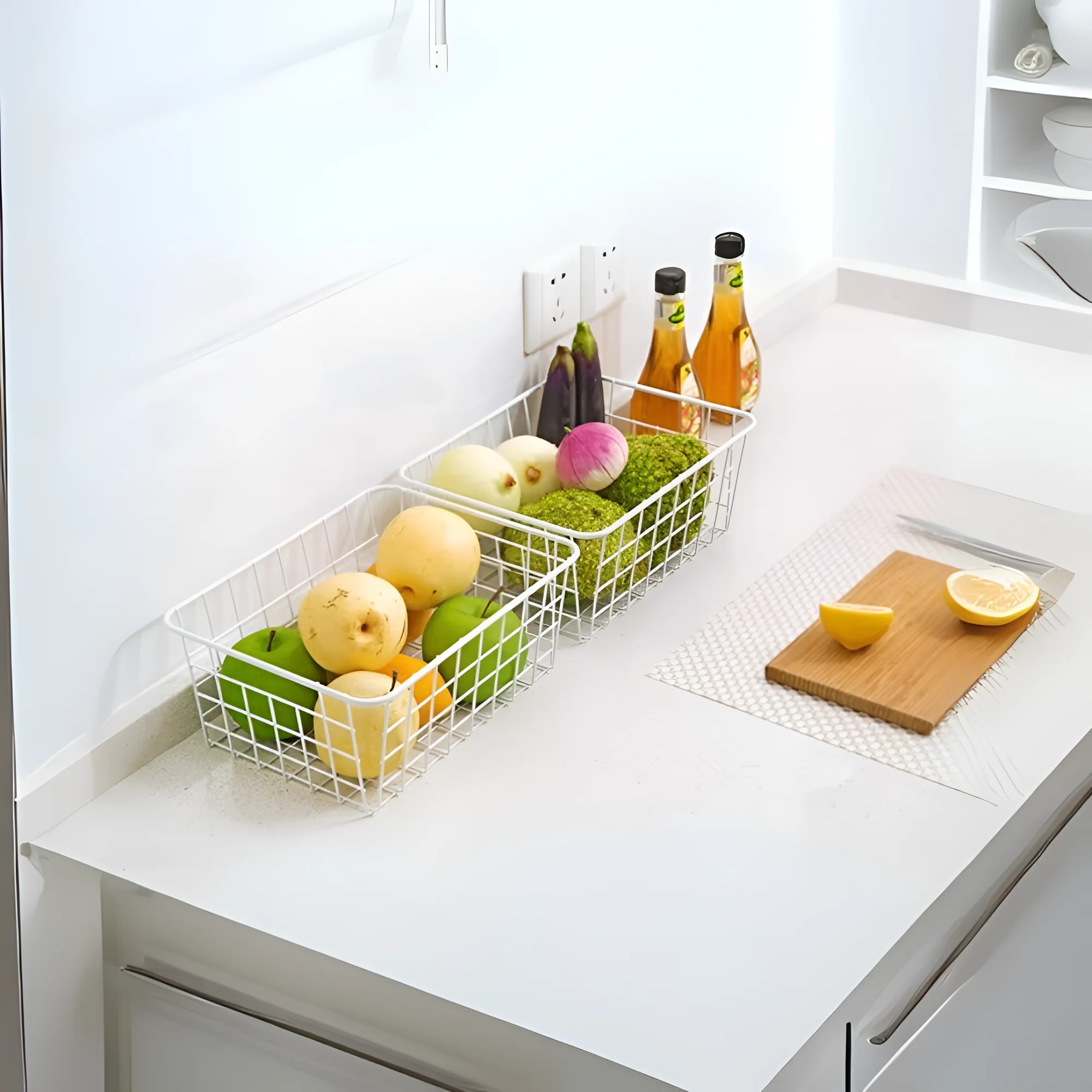 Sleek Wire Organizer Storage Basket - Image 5