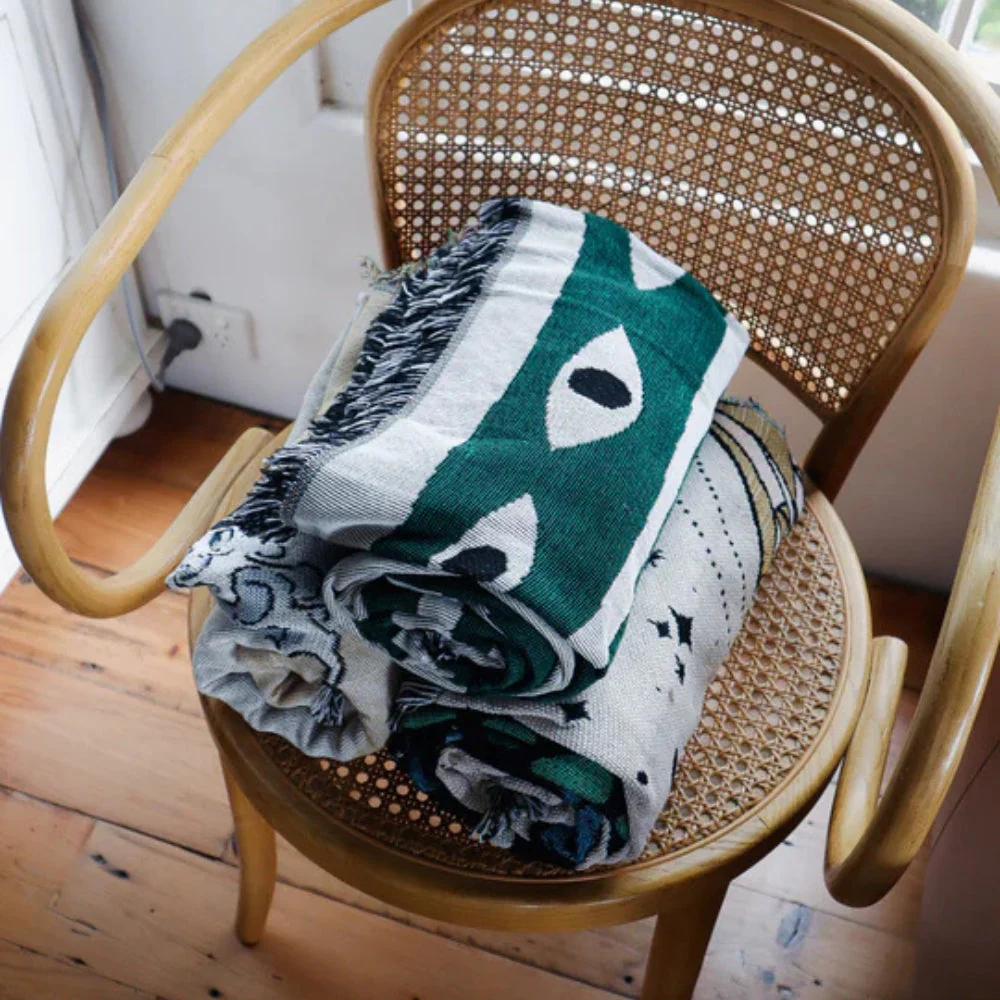 Snake Labyrinth Throw Blanket - Image 4