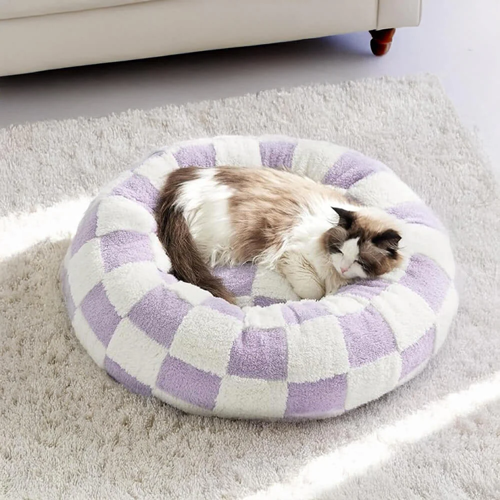 Snuggle Floral Checkerboard Pet Bed - Image 3