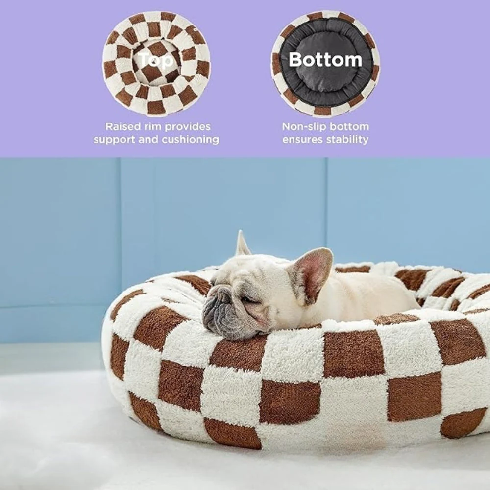 Snuggle Floral Checkerboard Pet Bed - Image 6