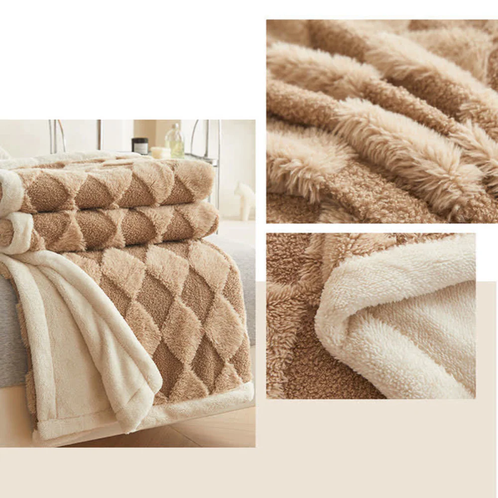 Soft Diamond Pattern Comfort Blanket - Image 19