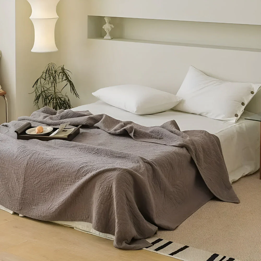 Soft Leaf Cotton Blanket - Image 10