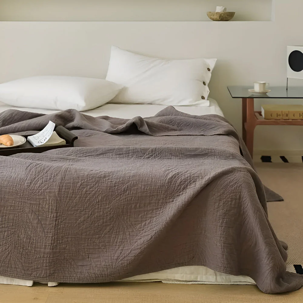 Soft Leaf Cotton Blanket - Image 4