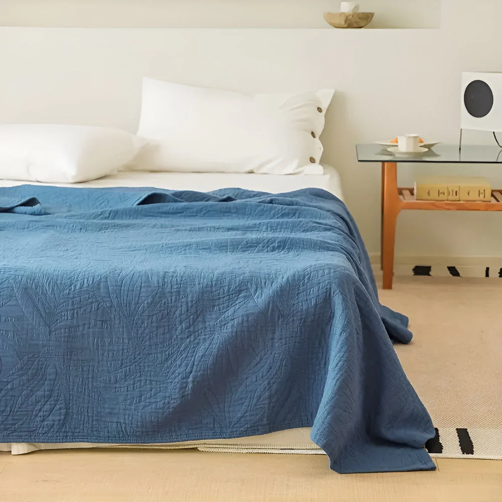 Soft Leaf Cotton Blanket - Image 7