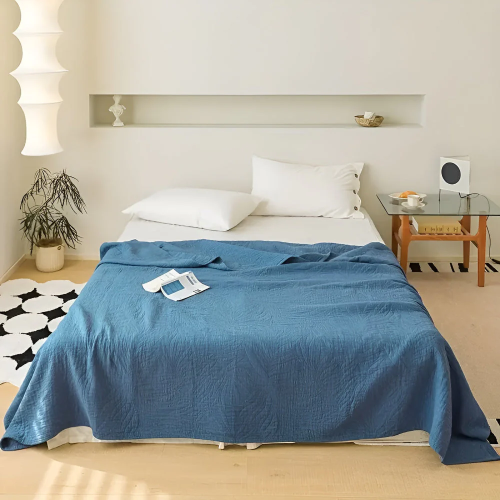 Soft Leaf Cotton Blanket - Image 9