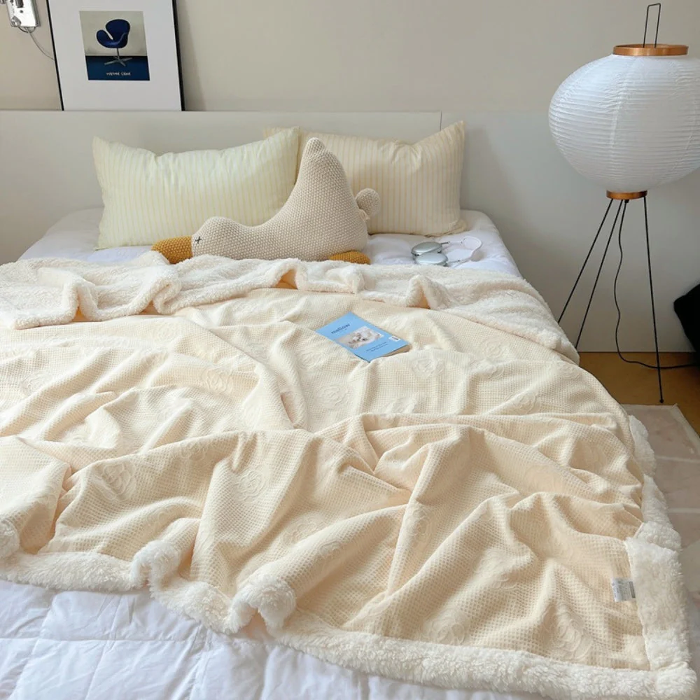Solène Floral Embossed Sherpa Blanket - Image 4
