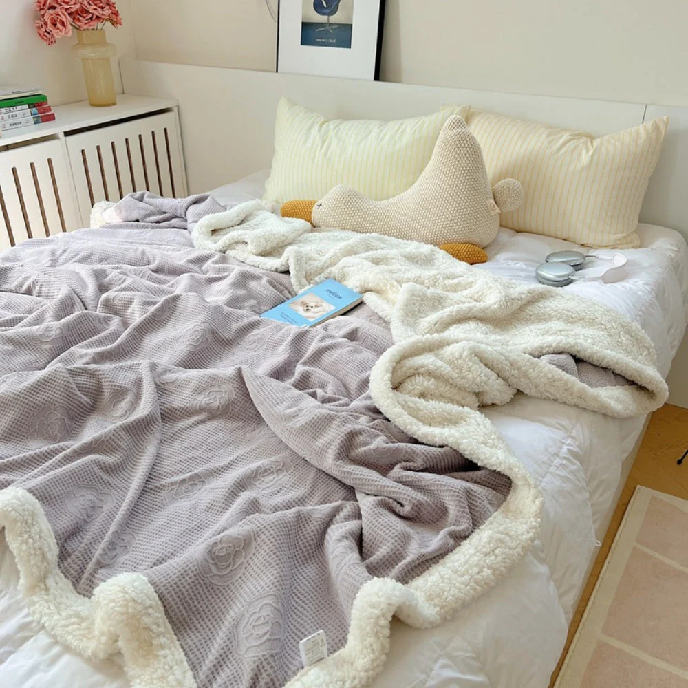 Solène Floral Embossed Sherpa Blanket - Image 7