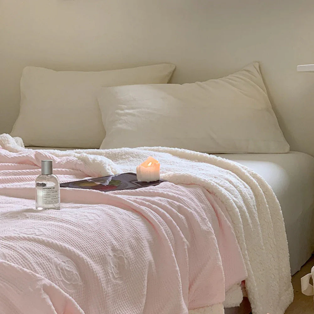 Solène Floral Embossed Sherpa Blanket - Image 8
