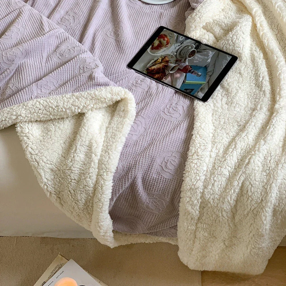 Solène Floral Embossed Sherpa Blanket - Image 9