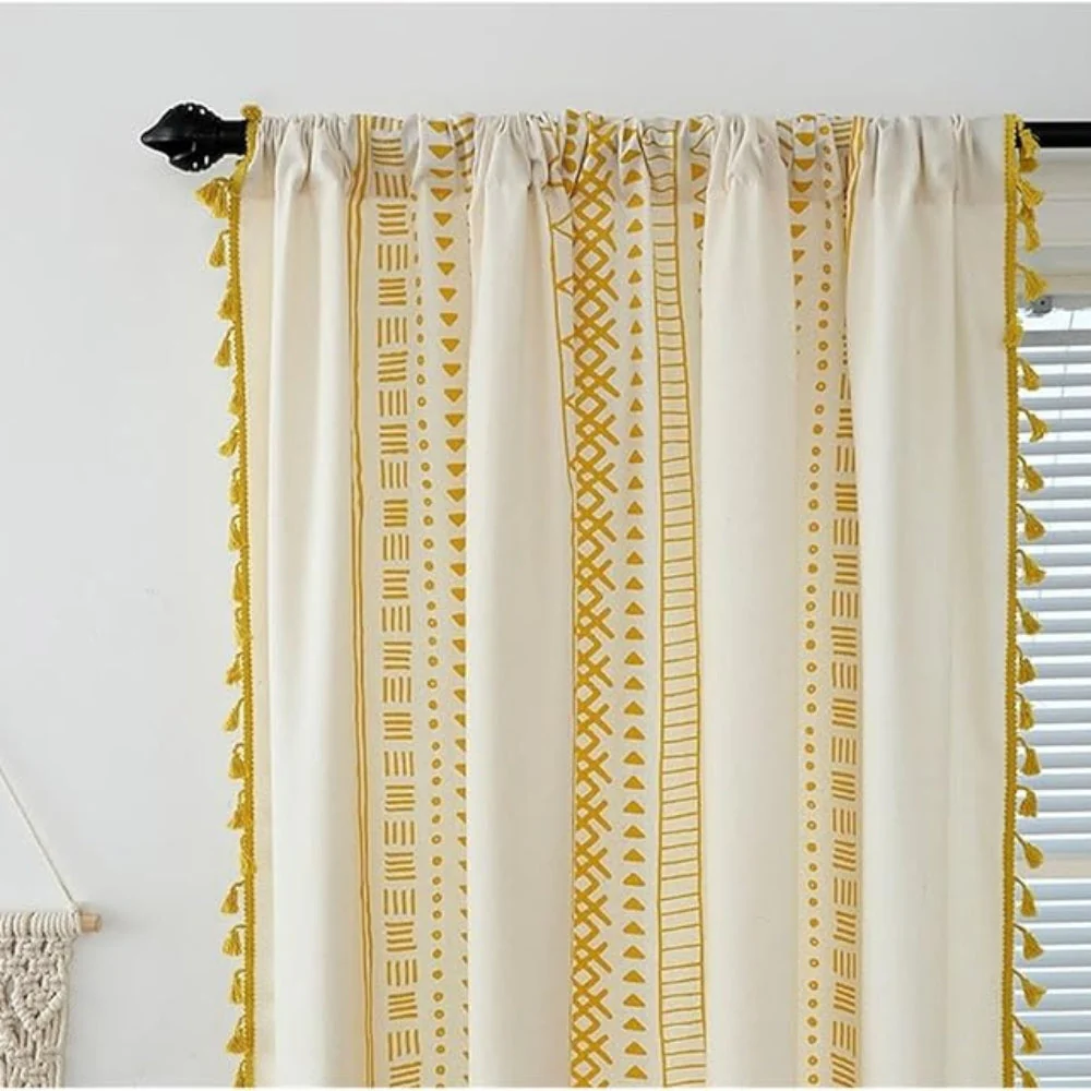 Solstice Loom Artisan Tassel Curtain - Image 3